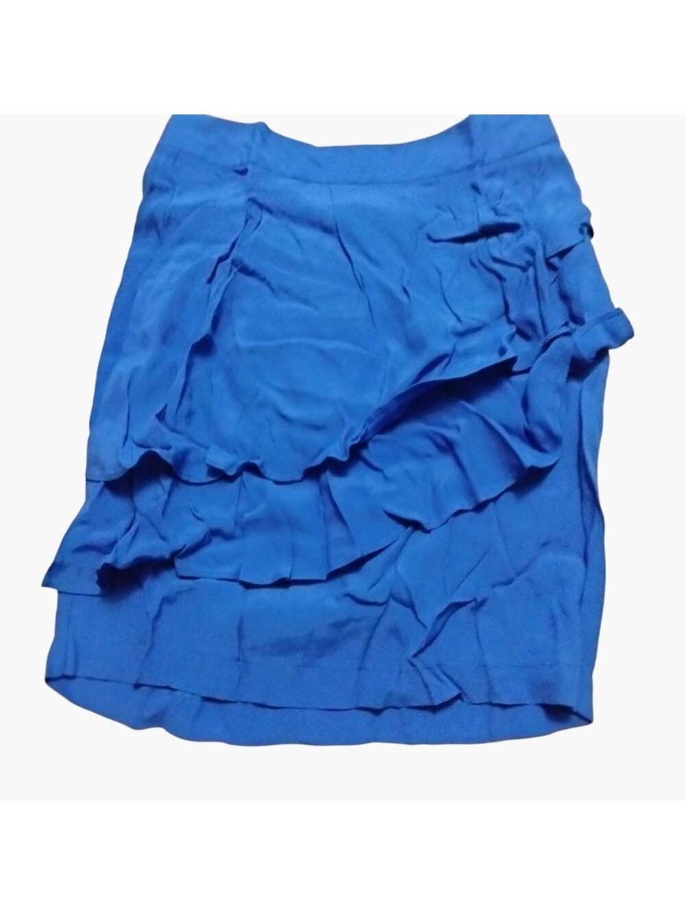 Forever 21 Mini Skirt Royal Blue Ruffle Size M Medium